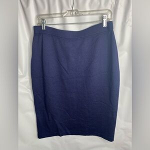 St. John Deep Blue Pencil Skirt
